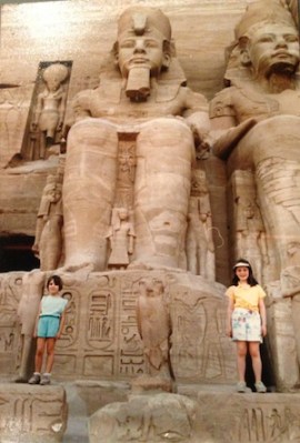 My sister (left) and me (right) in Egypt, circa 1986.
