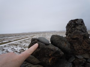 The rock I left. It's bad luck to disassemble a cairn.
