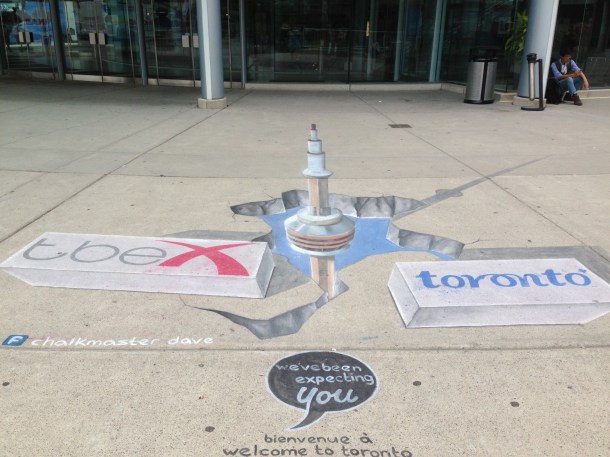 TBEX chalk art