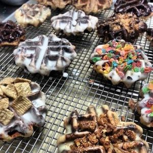 Wonuts at Cousteau's in St. Augustine. I would have taken my own picture, but I ate my maple-syrup and bacon wonut too quickly. Photo courtesy of wafflemilk.com